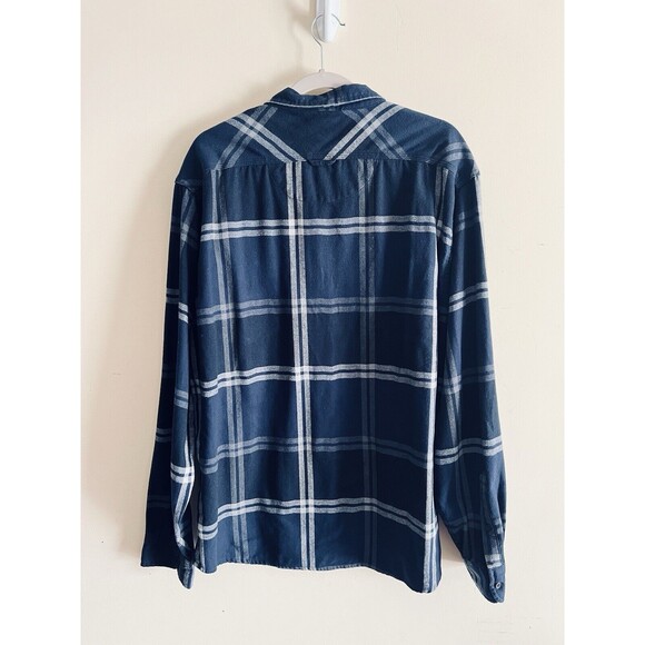 Levi’s Red Tab Navy‎ Plaid Flannel Button Down Long Sleeve Shirt Size XXL - Picture 3 of 3